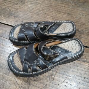 Z Line Zodiac Sz 10 Sandals Brown Tania Vintage Slip On Open Toe Shoes